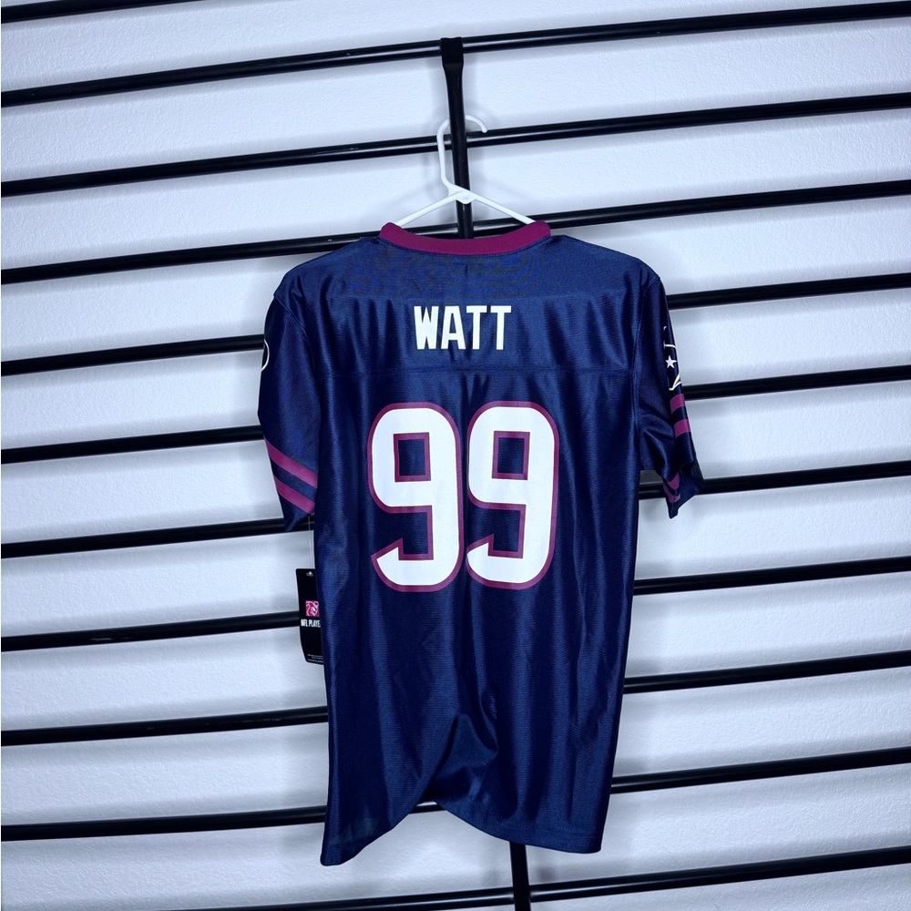 Blue Football Jersey with Number 99 (WATT)